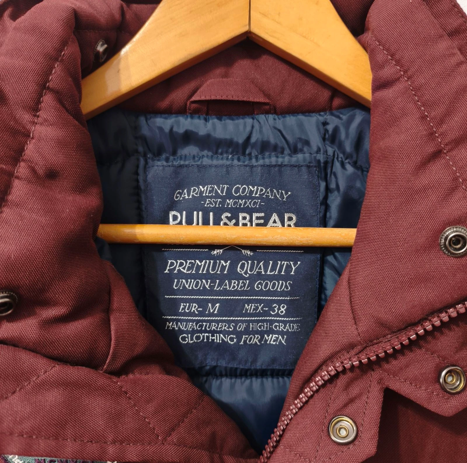 Bordeaux Pull&Bear men's jacket Size M – photo 4